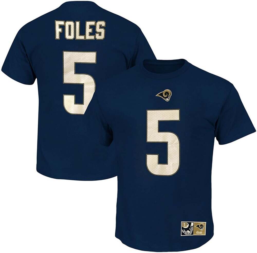 Nick Foles St Louis Rams Eligible Receiver II Jersey Name&Number T-Shirt (S)